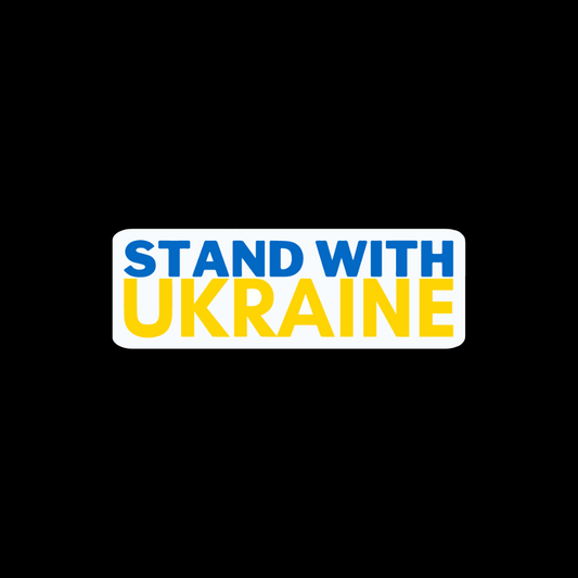 Stand With Ukraine Shiny Vinyl Sticker