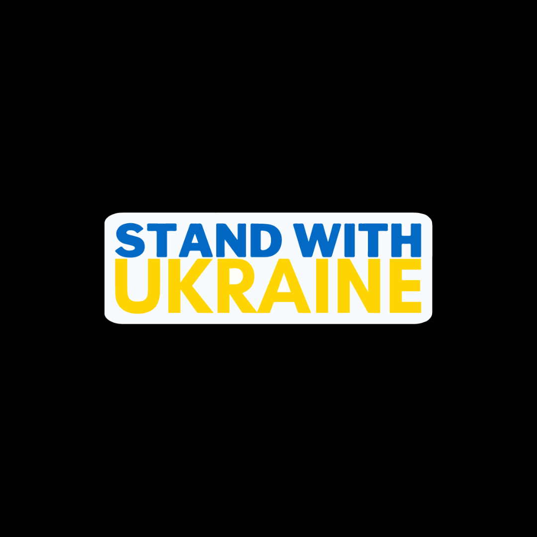 Stand With Ukraine Shiny Vinyl Sticker